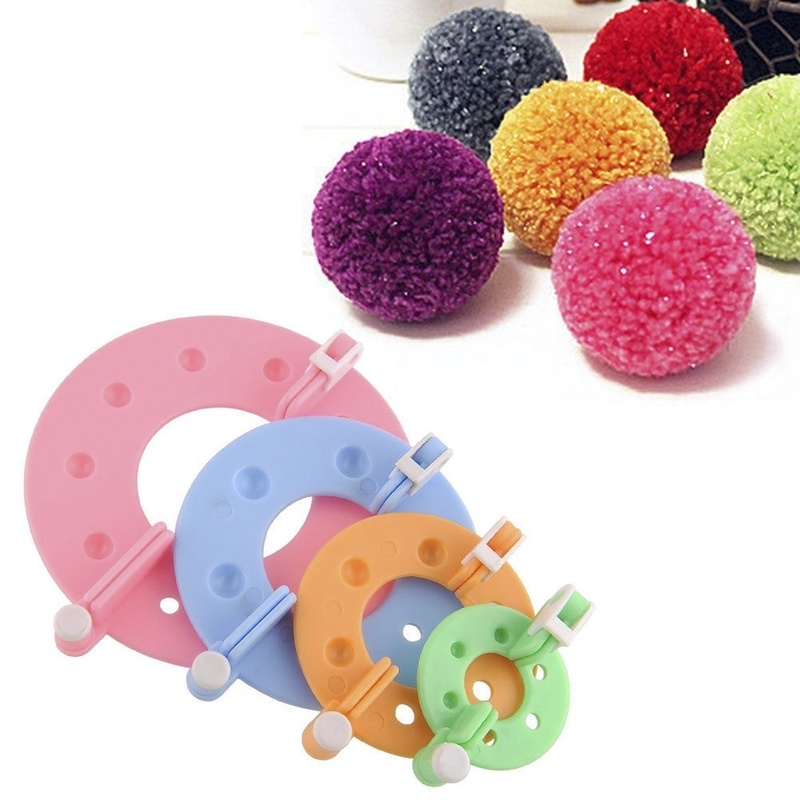 Pom Pom Maker Tool - 8 pièces 4 tailles peluches boule