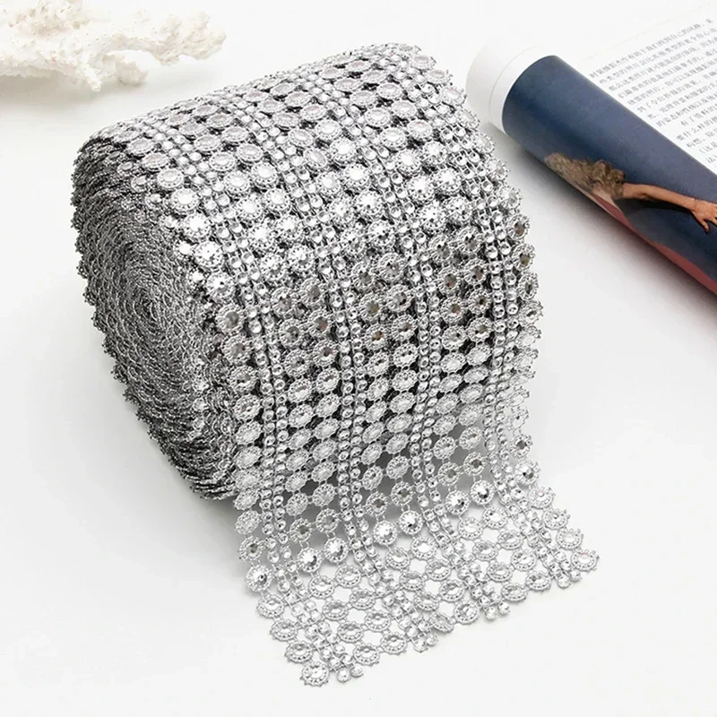Hotfix Rhinestone Sheet - Ruban en strass arrangement en maille