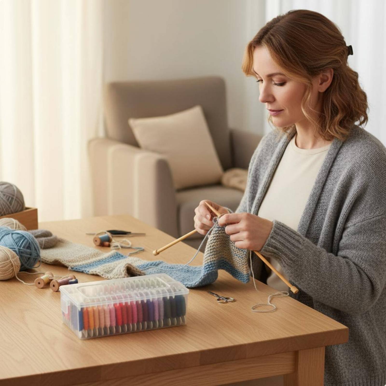 Embroidery Craft - Kit de fils à broder multicolores,