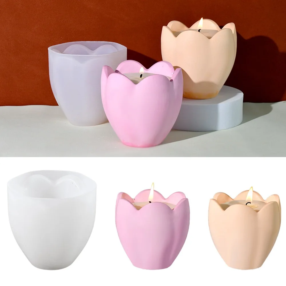 Craft Embellishment Storage - Bougeoir tulipe avec moules en silicone,