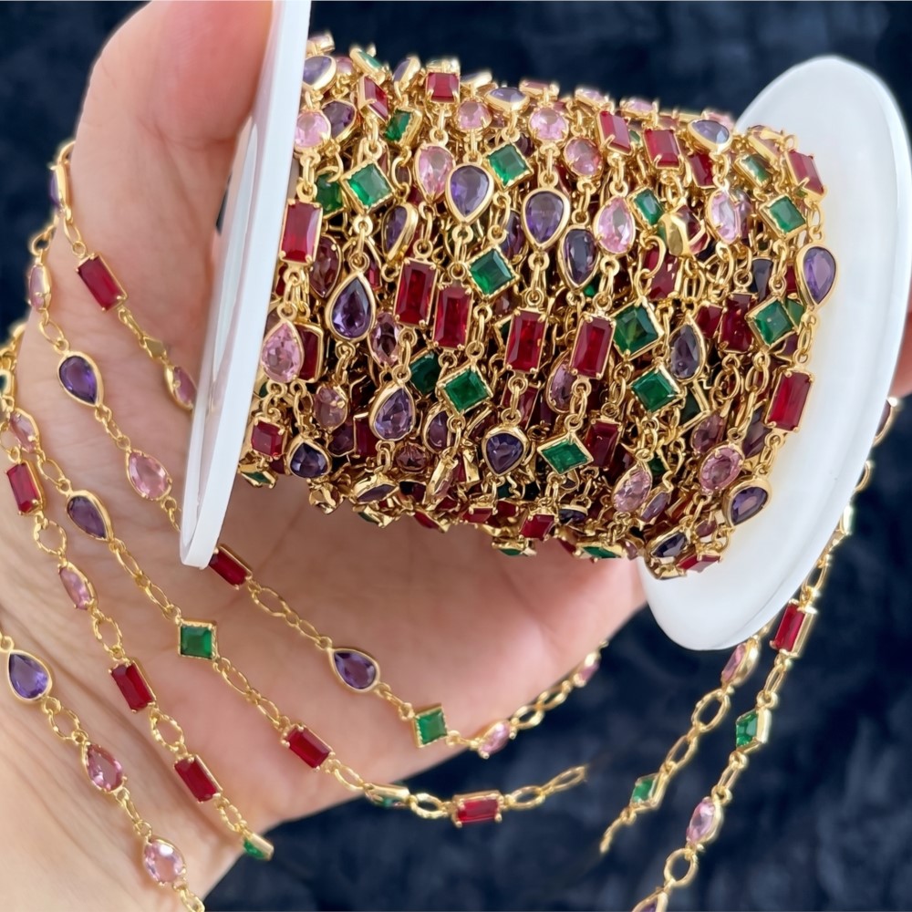 Pearl Trim Chain - Chaîne de 1 mètre en laiton