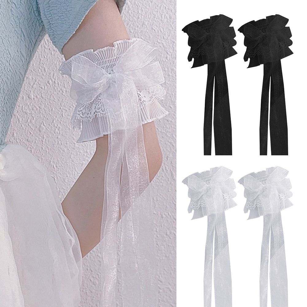 Elastic Lace Trim - Mancommuniste élastiques à volants floraux, couvre-bras