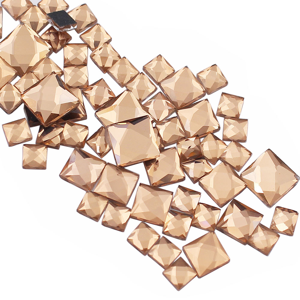 Hotfix Rhinestone Sheet - Strass carrés à dos plat de
