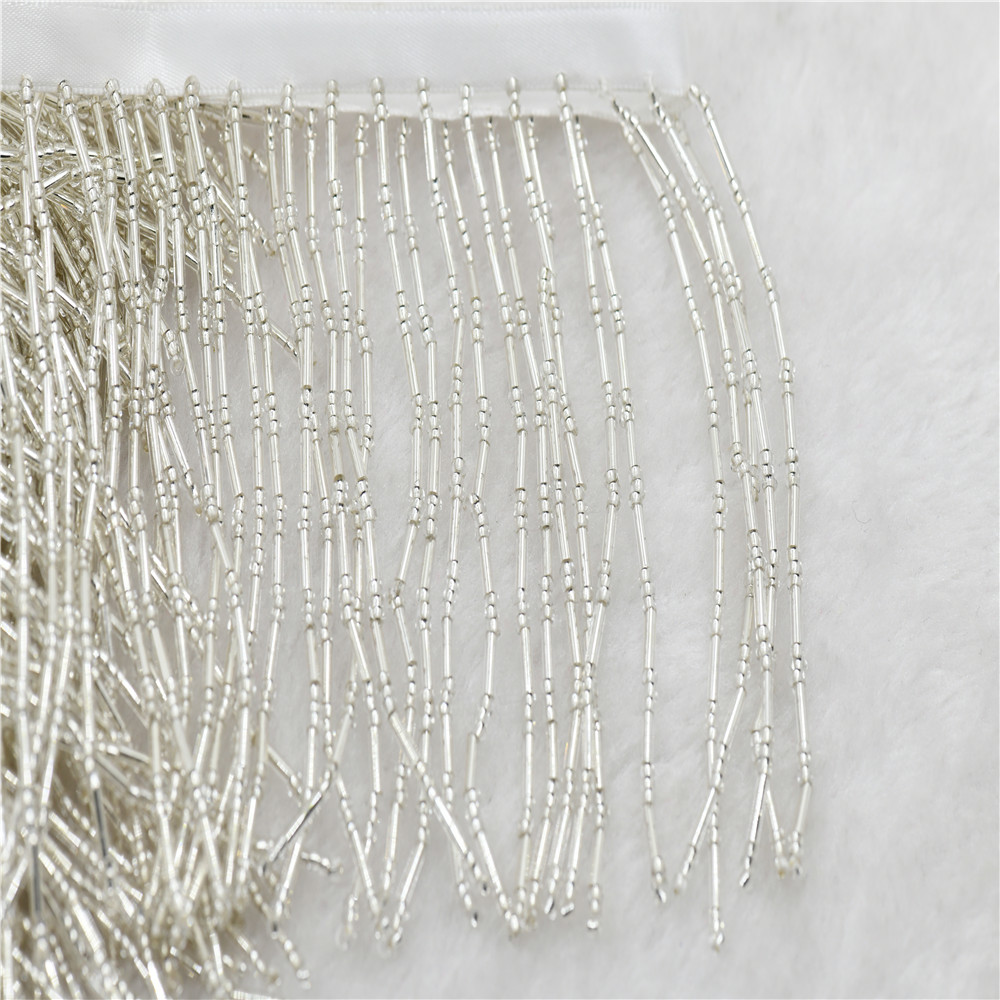 Beaded Trim Fringe - Frange perlée en verre de 10