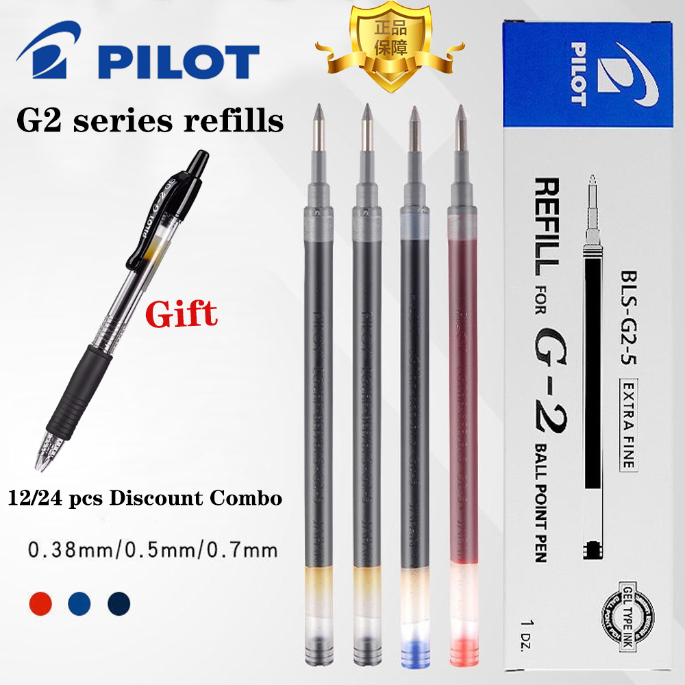 Pilot Pen G2 - 12pcs Japon Original PIuno Gel Stylo
