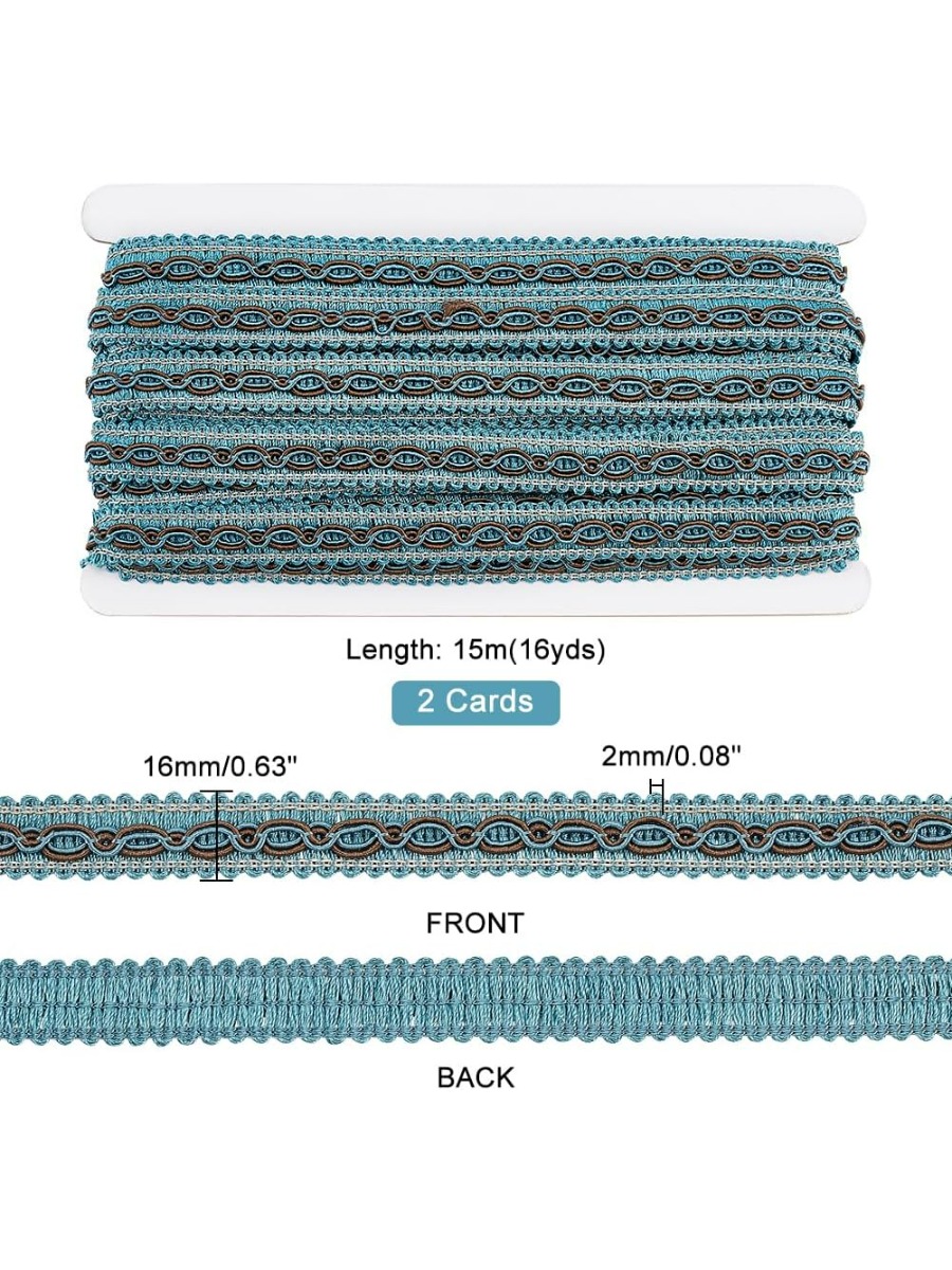 Tirm tressé bleu pour la coutu - Fringe Ribbon Sewing avis et prix