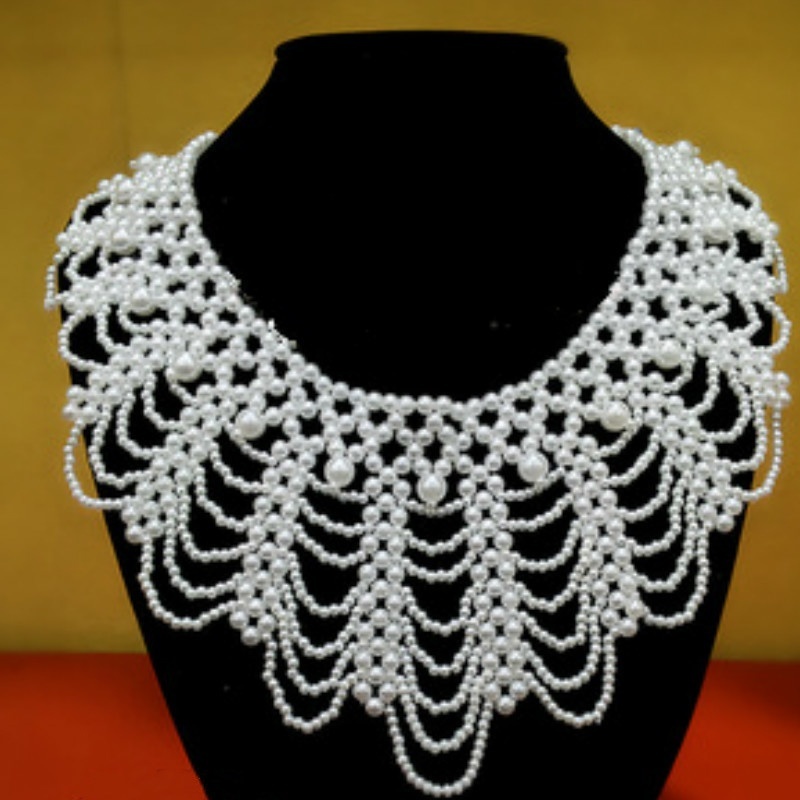 Nouveau collier collierette en - Beaded Trim Fringe avis et prix