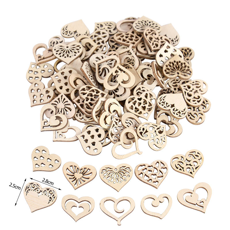 50/100 pièces motif de coeur c - Craft Embellishment avis et prix