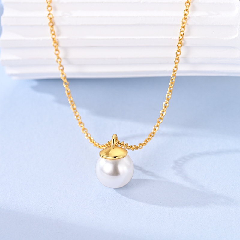 Original 925 collier en argent - Pearl Trim Chain avis et prix