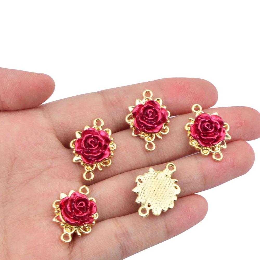 5/10 Breloques Rose 3D, Connec - Embellishment Crafts avis et prix
