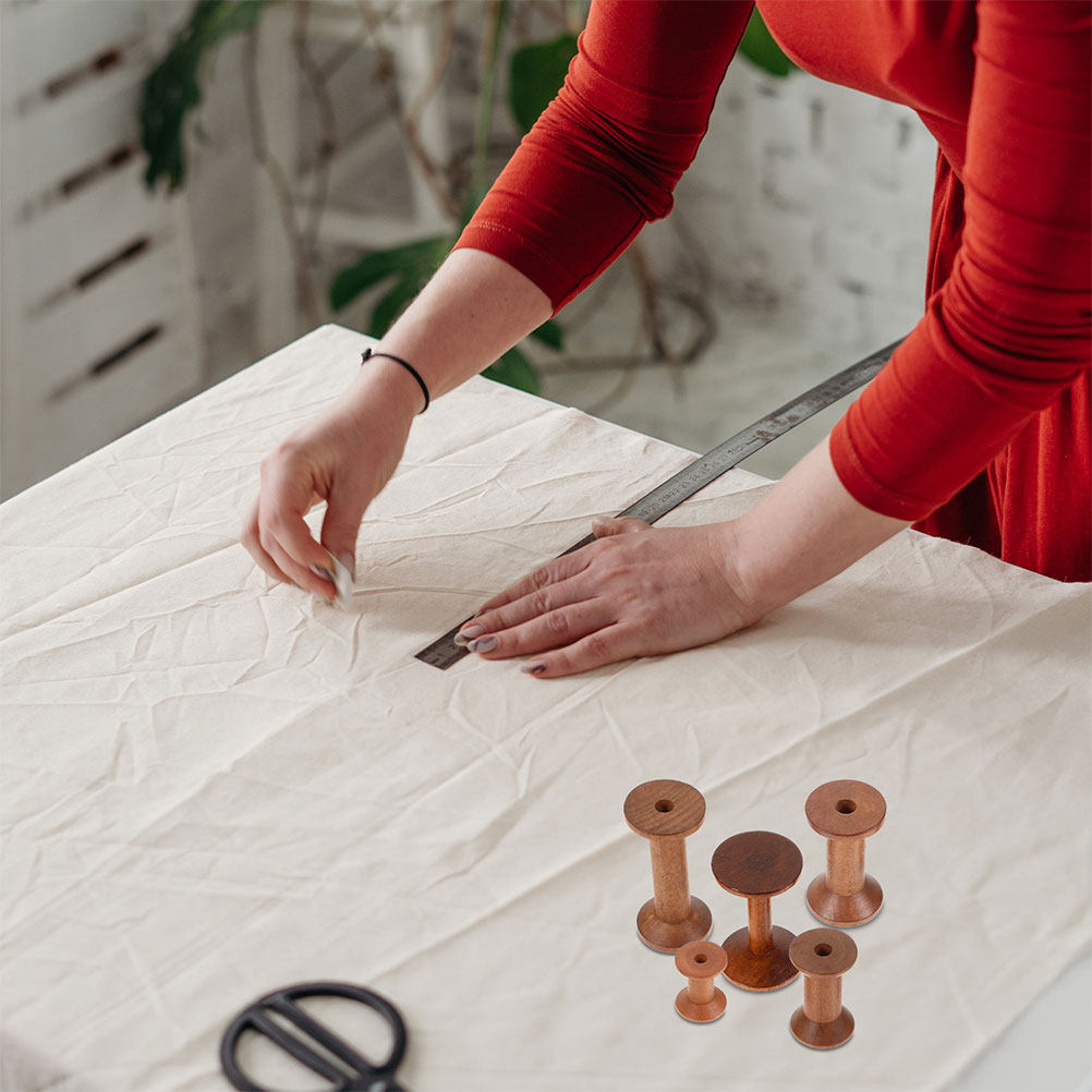 Ensemble de 7 bobines en bois, - Embroidery Craft avis et prix
