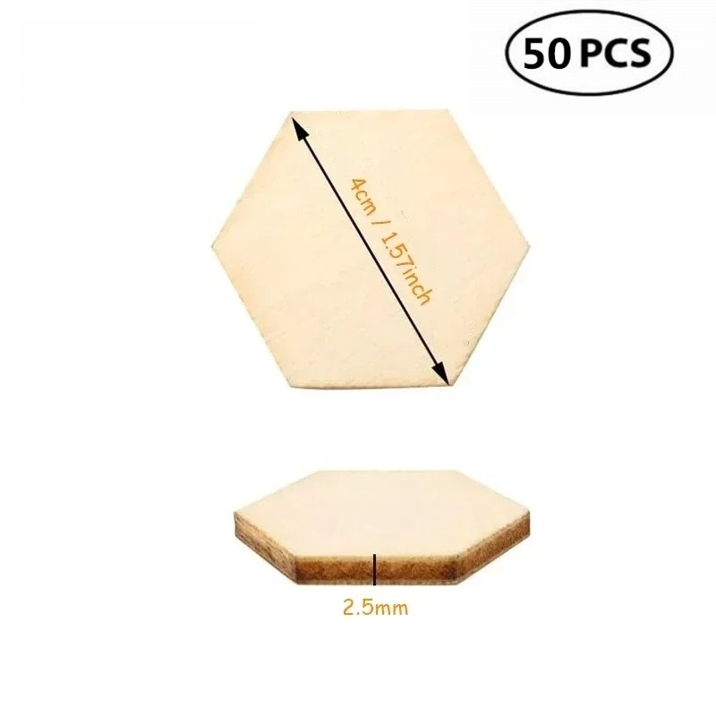 Pièces hexagonales en bois ina - Craft Embellishment avis et prix