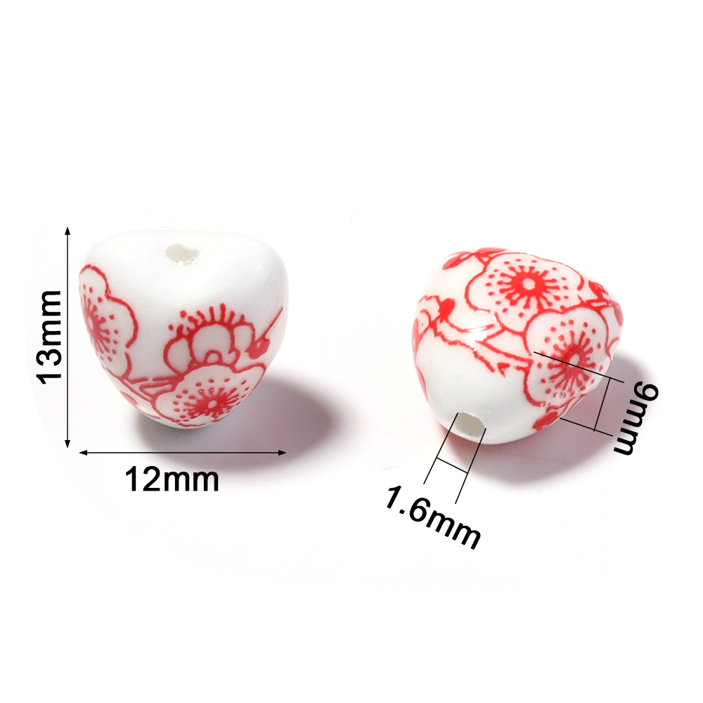 10pcs 12x13mm forme de cœur fl - Embellishment Crafts avis et prix