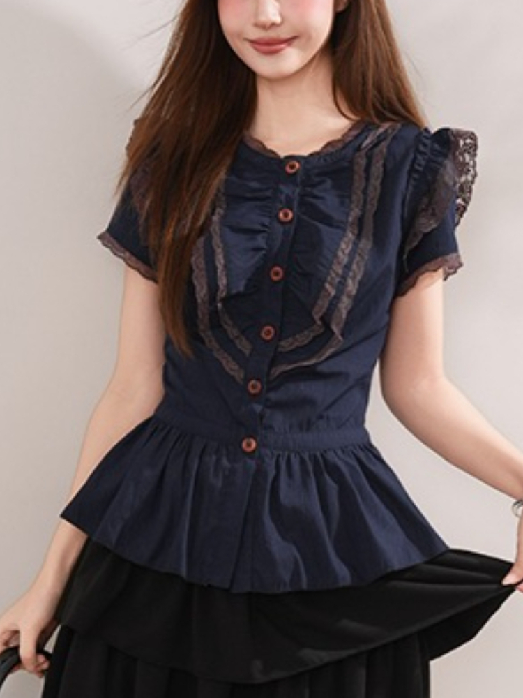 Ensemble 2 pièces vintage goth - Elastic Lace Trim avis et prix
